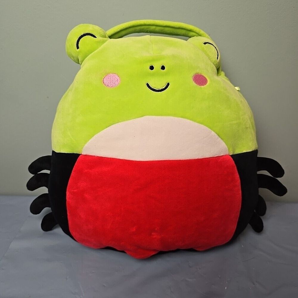 Squishmallow Wendy the Spider Frog Halloween Pail Bucket Plush